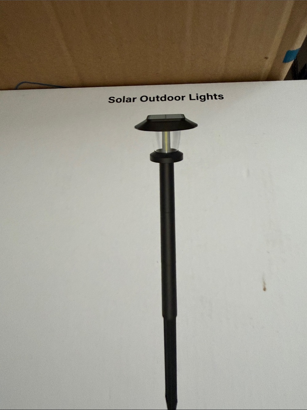 Amazon Essentials Black Solar Outdoor Pathway Light